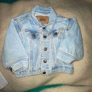 Vintage Levi's Trucker Jean Jacket 79027 orange tag
